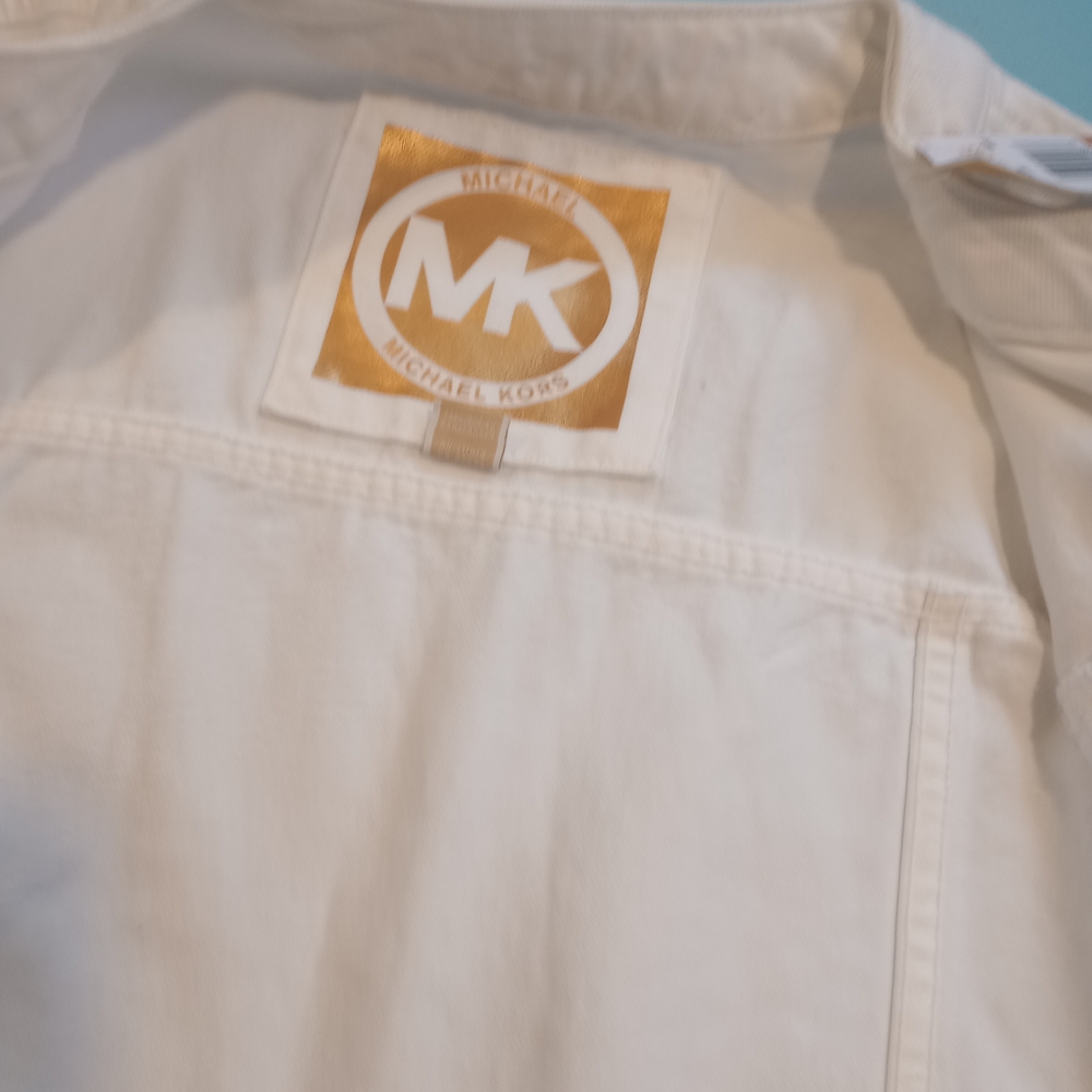 NWT Michael Kors White Jean Jacket - Picture 4 of 16
